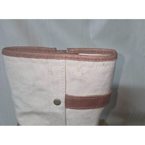 UGG Rosalie Chestnut canvas / Leather Boots Women's Size US 9 NEW 1004161 - Picture 7 of 11